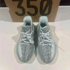 New Yeezy adidas boost v2 350 men’s 6 women’s 7.5 shoes blue tint zebras